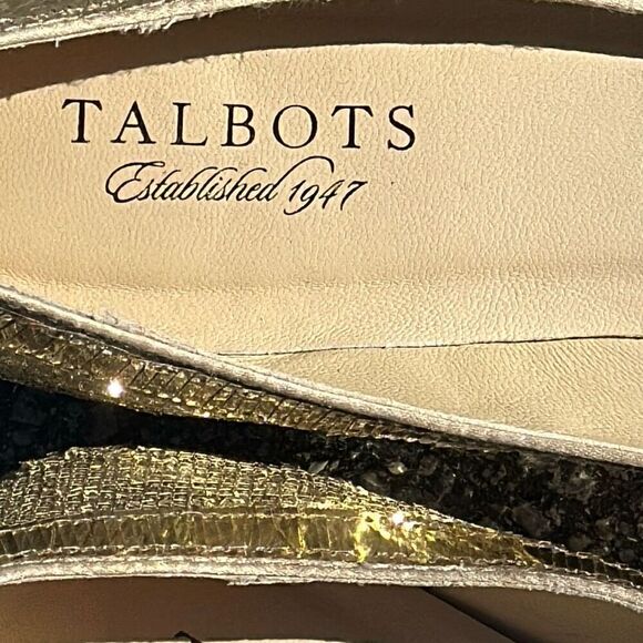Talbots Gold Bling Slip-on Flats Size 7 1/2 - Picture 6 of 9